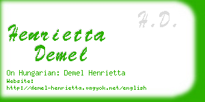 henrietta demel business card